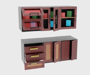 Cabinet Front Glass Set