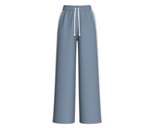 Girls Wide Leg Pant With Side Printed Tape | Marvelous / Clo3d / obj / fbx