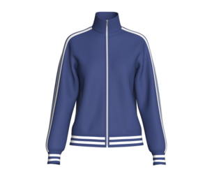 Girls Zip-Up High Neck Striped Jacket | Marvelous / Clo3d / obj / fbx