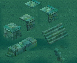 Cartoon version - Maya ruins