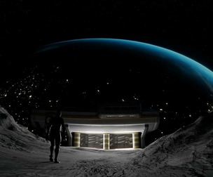 Sci-Fi Lunar Outpost & Moon Base