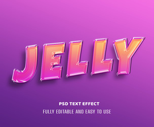 Jelly PSD Fully Editable Text Effect. Layer Style PSD Mockup Template