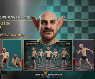 Big Eared Mutant Character   Fully Rigged with Unreal Engine Files