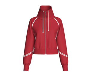 Girls Raglan High-Neck Crop Jacket | Marvelous / Clo3d / obj / fbx