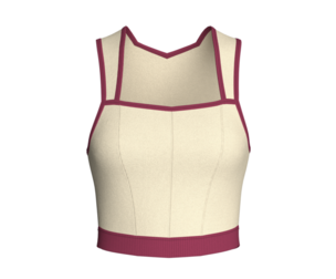 Girls Sleeveless Ribbed Crop Top | Marvelous / Clo3d / obj / fbx
