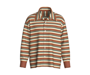 Men Long Sleeve Striped Shirt | Marvelous / Clo3d / obj / fbx