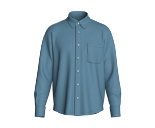 Men Loose Fit Long Sleeve Shirt | Marvelous / Clo3d / obj / fbx
