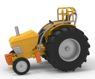 Fun Short Vintage Pulling tractor Scale 1:25