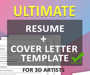 Ultimate Resume and Cover Letter Template for 3D Artists