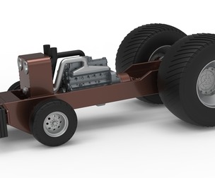 Pro Stock Pulling Tractor Base Scale 1:25