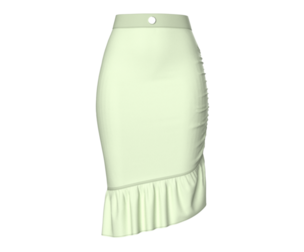 Girls High-Waisted Ruffle Hem Skirt | Marvelous / Clo3d / obj / fbx