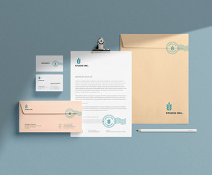 Stationery Branding PSD Mockup, Corporate Identity Presentation Template, Minimalist Envelope
