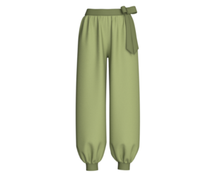 Girls Olive Green Harem Pant | Marvelous / Clo3d / obj / fbx