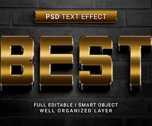 Best PSD Fully Editable Text Effect. Layer Style PSD Mockup Template