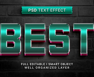 Best PSD Fully Editable Text Effect. Layer Style PSD Mockup Template