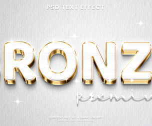 Bronze PSD Fully Editable Text Effect. Layer Style PSD Mockup Template