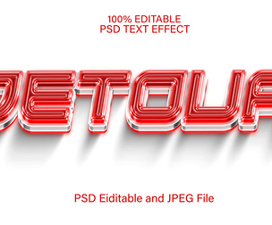Detour PSD Fully Editable Text Effect. Layer Style PSD Mockup Template