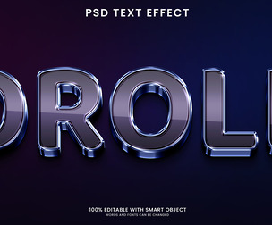 Droll PSD Fully Editable Text Effect. Layer Style PSD Mockup Template