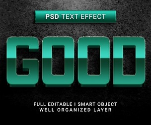 Good PSD Fully Editable Text Effect. Layer Style PSD Mockup Template