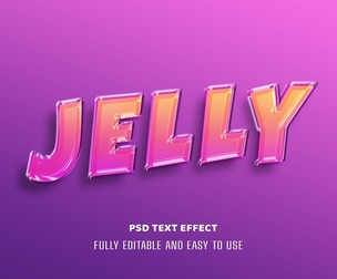 Jelly PSD Fully Editable Text Effect. Layer Style PSD Mockup Template
