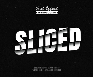 Sliced PSD Fully Editable Text Effect. Layer Style PSD Mockup Template