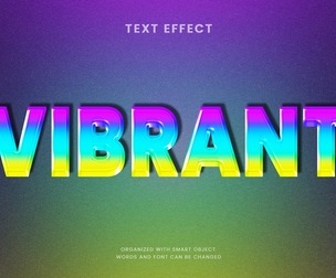 Vribant PSD Fully Editable Text Effect. Layer Style PSD Mockup Template