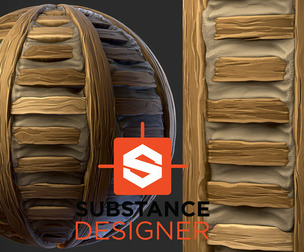 Stylized Wood Lath Planks