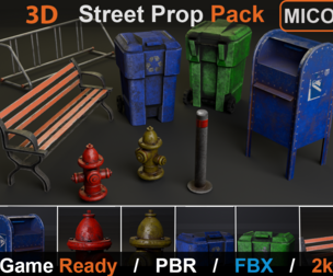 Street Prop Pack – Game Ready PBR Environment Assets