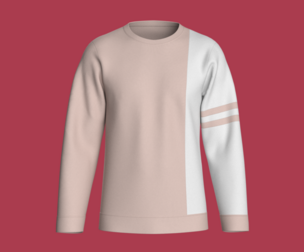 Men Color-Blocked Crewneck Sweatshirt | Marvelous / Clo3d / obj / fbx