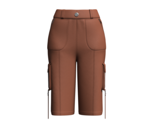 Girls High-Waisted Cargo Shorts | Marvelous / Clo3d / obj / fbx