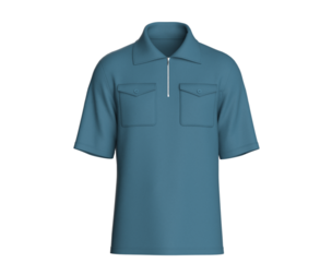 Men Quarter-Zip Polo Shirt With Pockets | Marvelous / Clo3d / obj / fbx