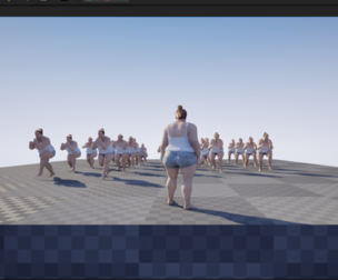 Modern Plus  Size Female Sumo Wrestler Fully Rigged with Expressions