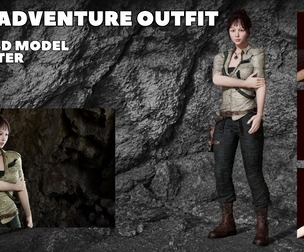 Aiko Adventure Outfit - Rigged 3D Model Character