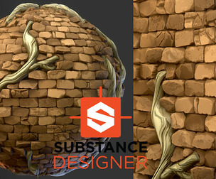 Stylized Bricks with Roots