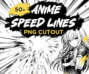 50+ PNG Cutout Comic Anime Speed Lines Effects