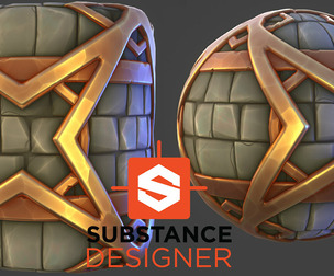 Stylized Floor Stone and Metal