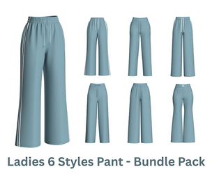 Ladies 6 Styles Pant - Bundle Pack | Marvelous / Clo3d / obj / fbx