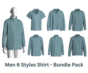 Men 6 Styles Shirt - Bundle Pack | Marvelous / Clo3d / obj / fbx