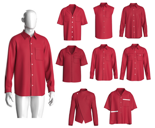 Men 8 Styles Shirt - Bundle Pack | Marvelous / Clo3d / obj / fbx