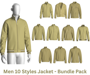 Men 10 Styles Jacket - Bundle Pack | Marvelous / Clo3d / obj / fbx