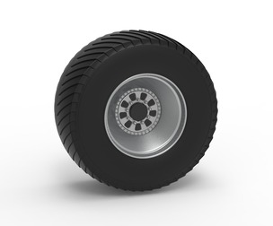 Rear wheel from Pulling tractor 4 Scale 1:25