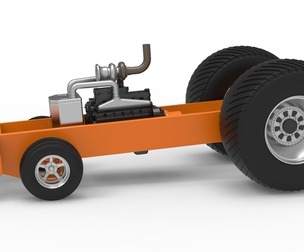 Pro Stock Pulling Tractor Base Version 2 Scale 1:25