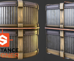 Stylized Corrugated Metal Panel