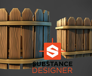 Stylized Wooden Fence