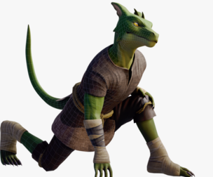 Stylized Kobold Lizardman - Rigged Game Character