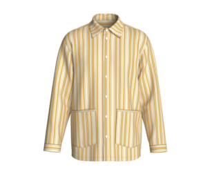 Men Vintage Striped Workwear Shirt | Marvelous / Clo3d / obj / fbx