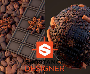 Stylized Beans and Chocolate
