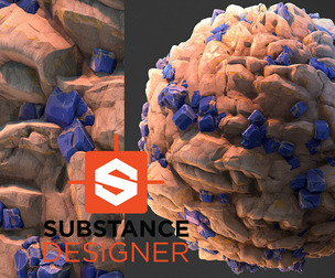 Stylized Crystal Rock Lazurite