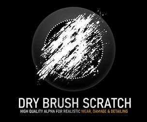 Dry Brush Scratch Alpha | High-Resolution Grunge Texture