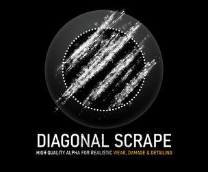 Diagonal Scrape Alpha | High-Resolution Grunge Texture